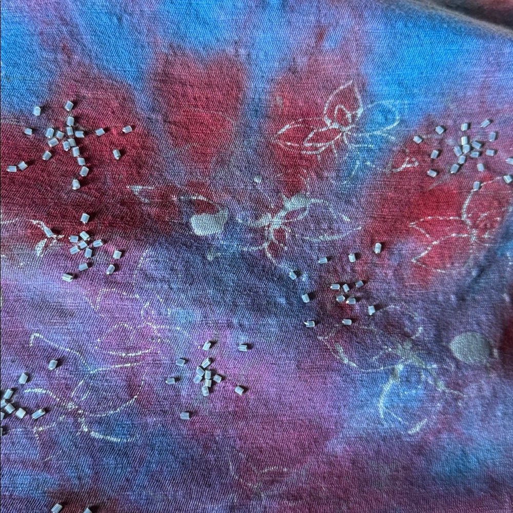 Tie-Dye Women's Top - Red and Blue - Picture 10 of 10